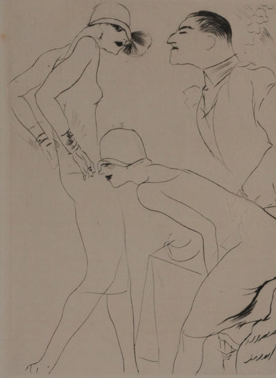 Marcel VERTES : Au dancing, Gravure originale signée