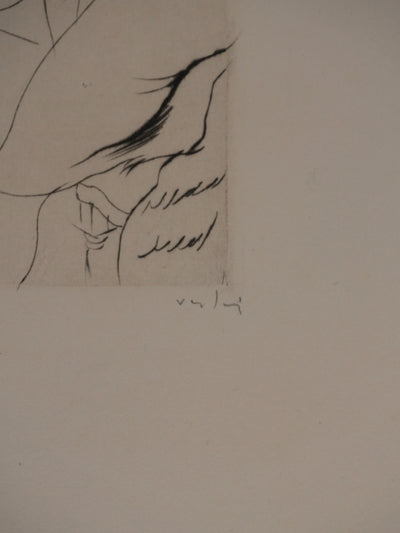 Marcel VERTES : Au dancing, Gravure originale signée
