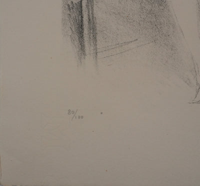 Marcel VERTES : Muse au drap, Lithographie originale signée