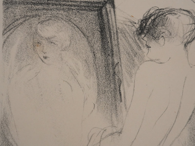 Marcel VERTES : Muse au drap, Lithographie originale signée