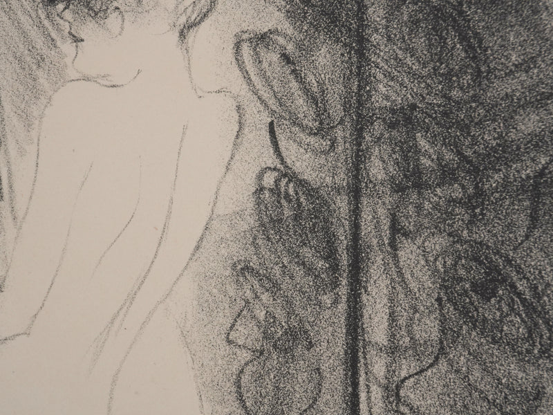 Marcel VERTES : Muse au drap, Lithographie originale signée