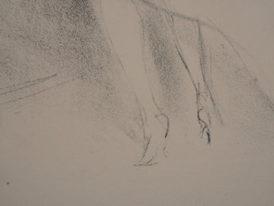 Marcel VERTES : Muse au drap, Lithographie originale signée