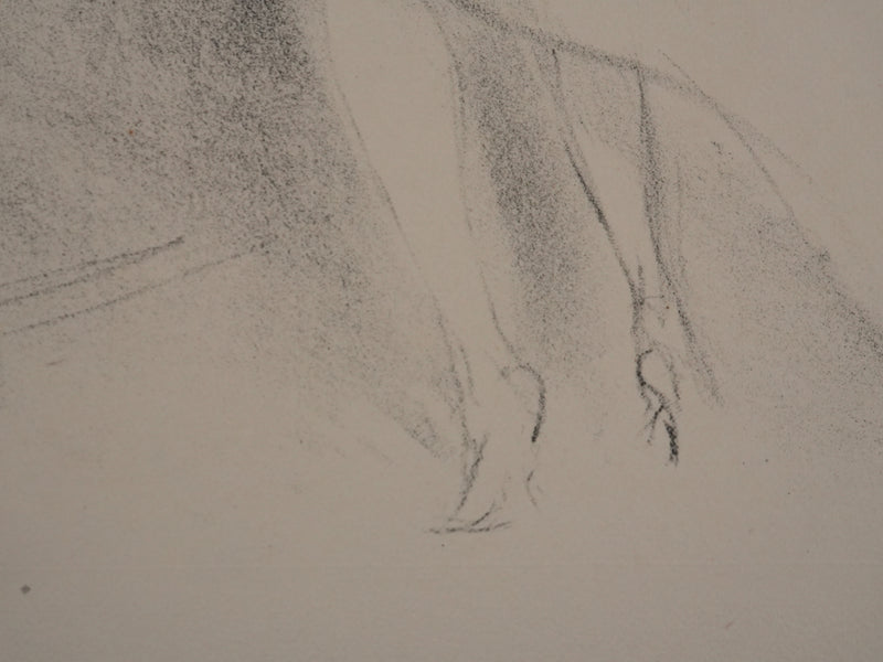 Marcel VERTES : Muse au drap, Lithographie originale signée