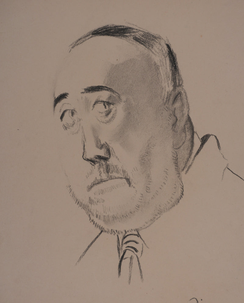 Georges MANZANA-PISSARRO : Portrait de Paul Poiret, Dessin original signé