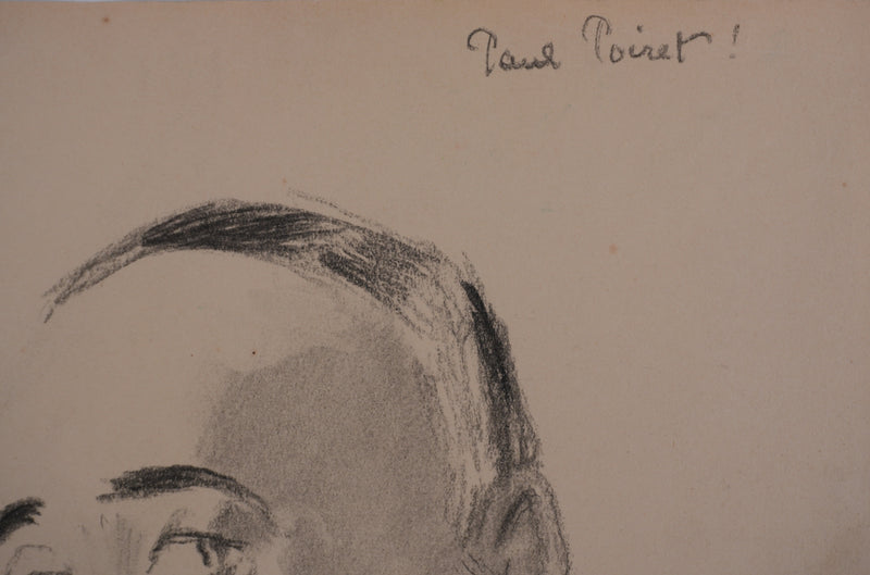 Georges MANZANA-PISSARRO : Portrait de Paul Poiret, Dessin original signé