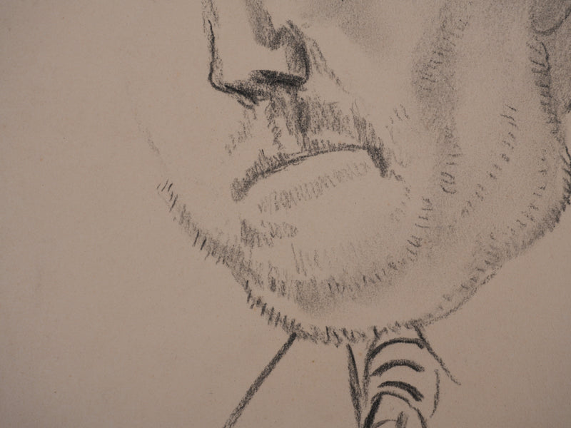 Georges MANZANA-PISSARRO : Portrait de Paul Poiret, Dessin original signé