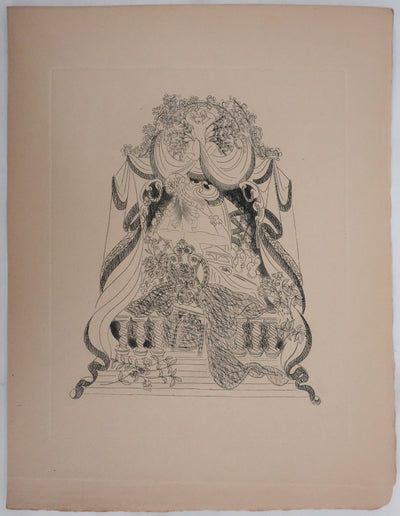 Louis TOUCHAGUES : Avant le spectacle, Gravure originale