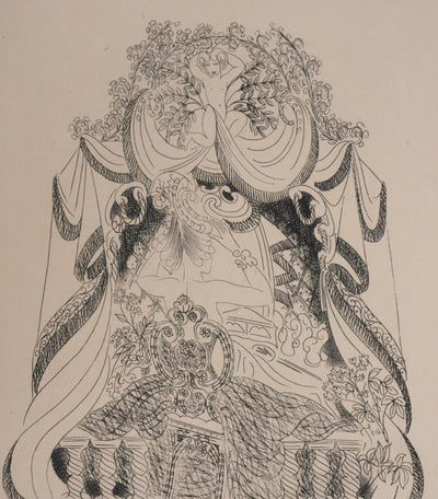 Louis TOUCHAGUES : Avant le spectacle, Gravure originale