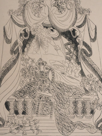 Louis TOUCHAGUES : Avant le spectacle, Gravure originale