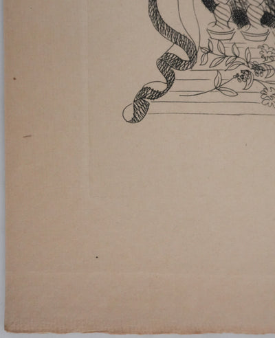 Louis TOUCHAGUES : Avant le spectacle, Gravure originale