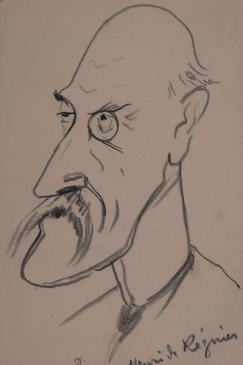 Georges MANZANA-PISSARRO : Henri de Régnier, Dessin original signé