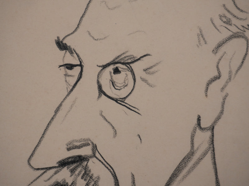 Georges MANZANA-PISSARRO : Henri de Régnier, Dessin original signé