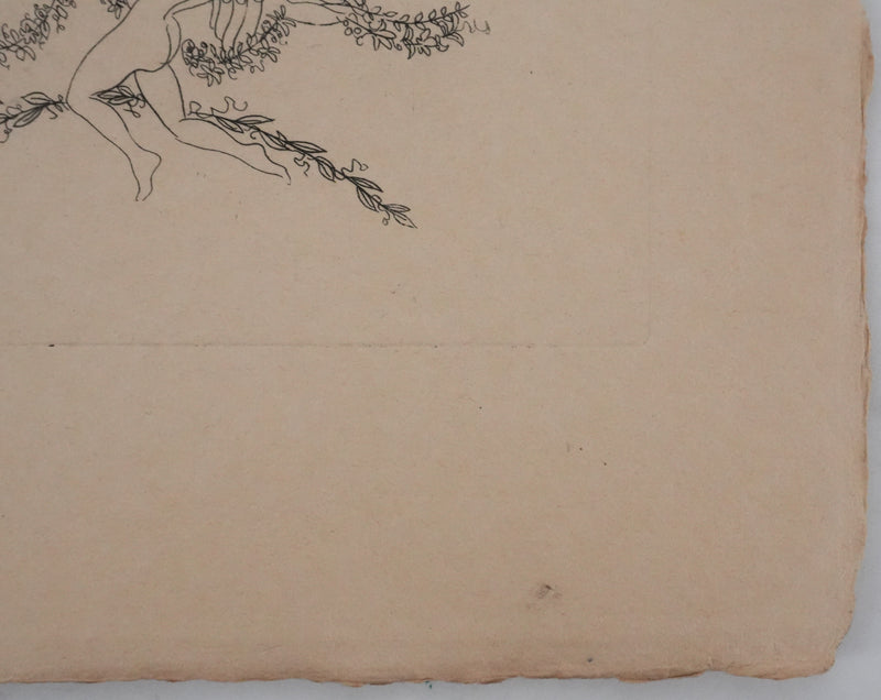 Louis TOUCHAGUES : Le carrosse musical, Gravure originale