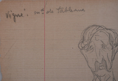 Georges MANZANA-PISSARRO : Etude pour un portrait, Dessin original signé