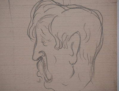 Georges MANZANA-PISSARRO : Etude pour un portrait, Dessin original signé