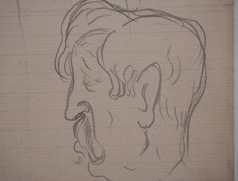 Georges MANZANA-PISSARRO : Etude pour un portrait, Dessin original signé
