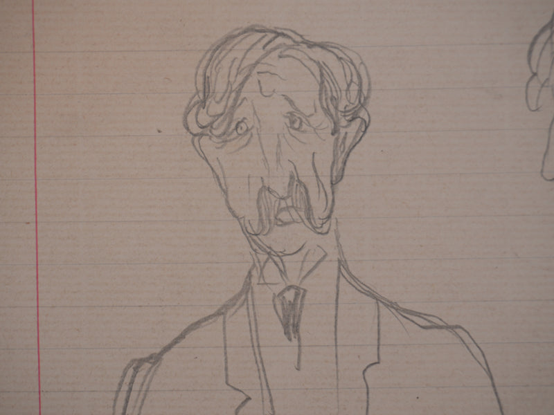 Georges MANZANA-PISSARRO : Etude pour un portrait, Dessin original signé