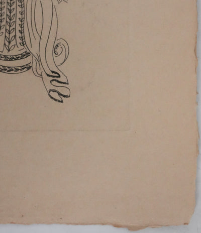 Louis TOUCHAGUES : Rendez-vous dans la loge, Gravure originale