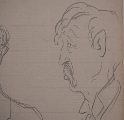 Georges MANZANA-PISSARRO : Etude pour un portrait, Dessin original signé
