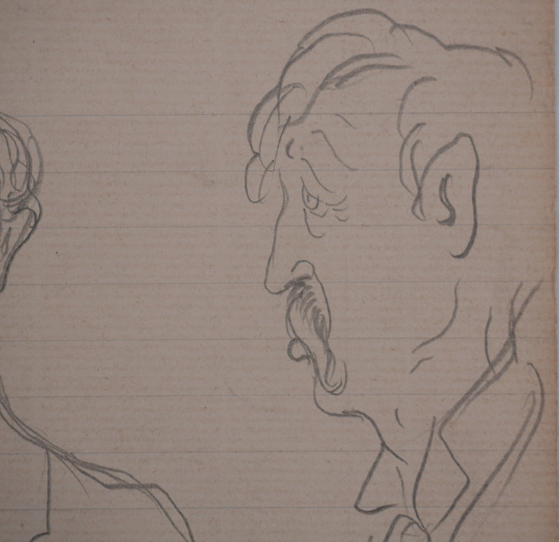 Georges MANZANA-PISSARRO : Etude pour un portrait, Dessin original signé