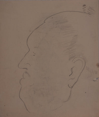 Georges MANZANA-PISSARRO : Bécassine, Portrait féminin, Dessin original signé