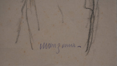 Georges MANZANA-PISSARRO : Femmes habillées à la turque, Dessin original signé