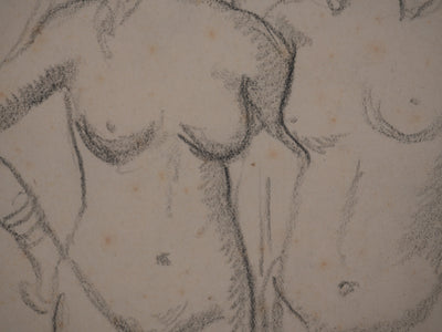 Georges MANZANA-PISSARRO : Femmes habillées à la turque, Dessin original signé