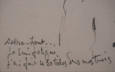 Georges MANZANA-PISSARRO : Portrait de Labro-Font, Dessin original signé