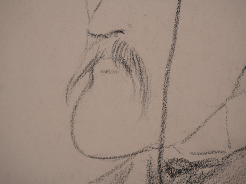 Georges MANZANA-PISSARRO : Portrait de Henri de Régnier jeune, Dessin original signé