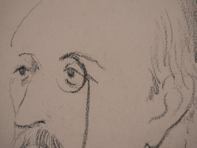 Georges MANZANA-PISSARRO : Portrait de Henri de Régnier jeune, Dessin original signé