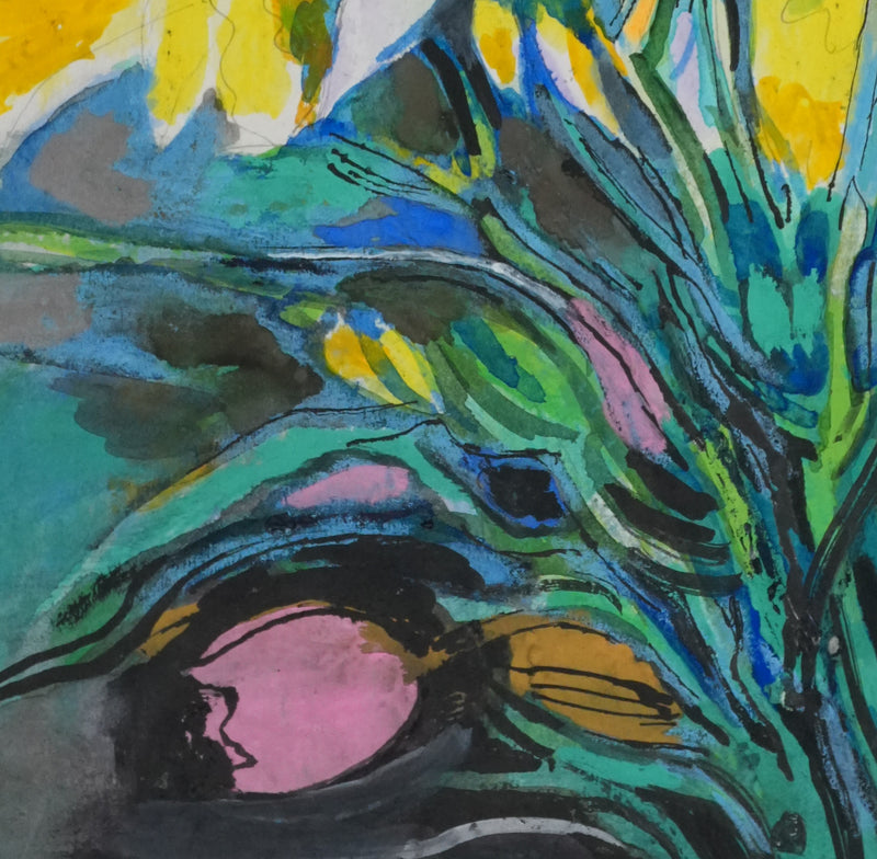 Maurice GENIS : Le bouquet de tulipe, Dessin original signé