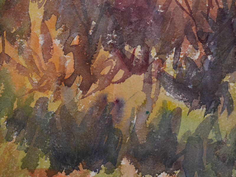 Salomon Alfred BOISECQ : Ramatuelle en automne, Aquarelle originale signée