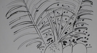 Maurice GENIS : Nature morte aux fruits exotiques, Dessin original signé