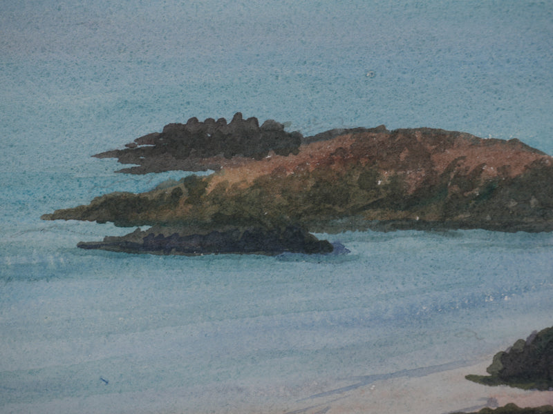 Salomon Alfred BOISECQ : Fort de Saint-Malo, Aquarelle originale signée