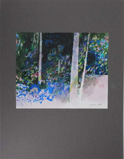 Maurice GENIS : L'entrée de la forêt, Dessin original signé