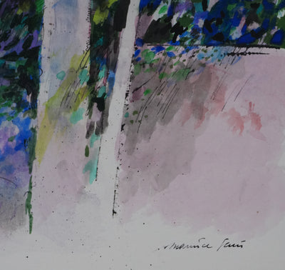 Maurice GENIS : L'entrée de la forêt, Dessin original signé
