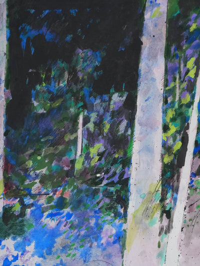 Maurice GENIS : L'entrée de la forêt, Dessin original signé