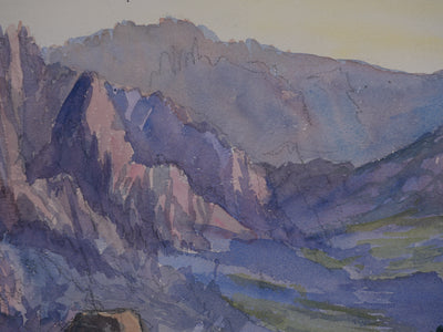 Salomon Alfred BOISECQ : Col de Pietralba, Aquarelle originale signée