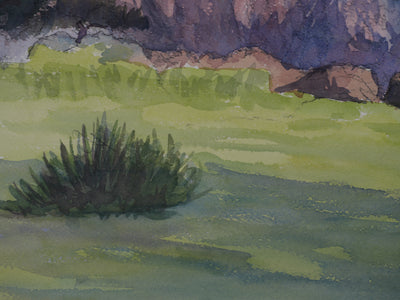 Salomon Alfred BOISECQ : Col de Pietralba, Aquarelle originale signée