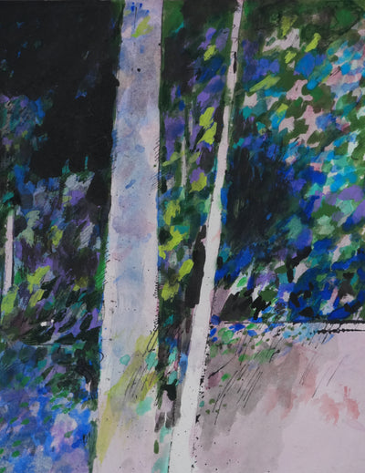 Maurice GENIS : L'entrée de la forêt, Dessin original signé