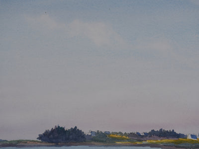 Salomon Alfred BOISECQ : Au bord de l'étang, Aquarelle originale signée