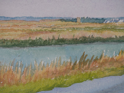 Salomon Alfred BOISECQ : Paysage breton, Aquarelle originale signée