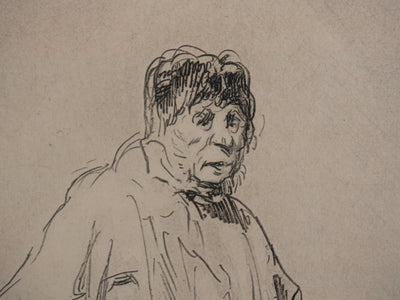 Paul GAVARNI : Le paysan, Gravure originale signée