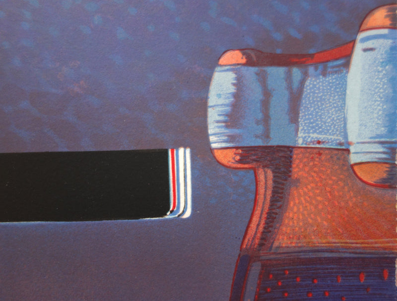 Leonardo CREMONINI : Voyage en train, Lithographie originale (photo de détail 4) - Crédit photo : Galerie Art.Paris