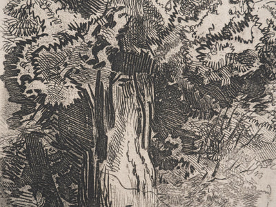 Edmond MORIN : Les enfants jouant dans les bois, Gravure originale signée