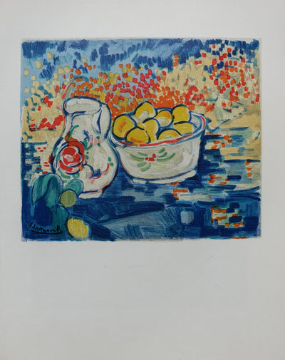 Maurice DE VLAMINCK : Nature morte aux fruits, Lithographie originale (vue générale) - Crédit photo : Galerie Art.Paris