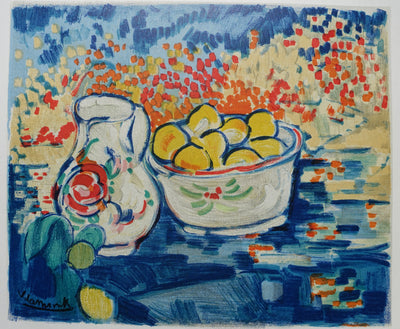 Maurice DE VLAMINCK : Nature morte aux fruits, Lithographie originale (photo de détail 2) - Crédit photo : Galerie Art.Paris