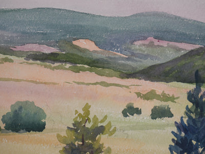 Salomon Alfred BOISECQ : Village dans le Var, Aquarelle originale signée