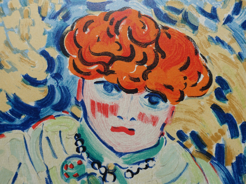 Maurice DE VLAMINCK : Femme au petit chien, Lithographie originale (photo de détail 4) - Crédit photo : Galerie Art.Paris