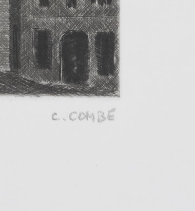 Camille COMBE : Carcassonne, Gravure originale signée